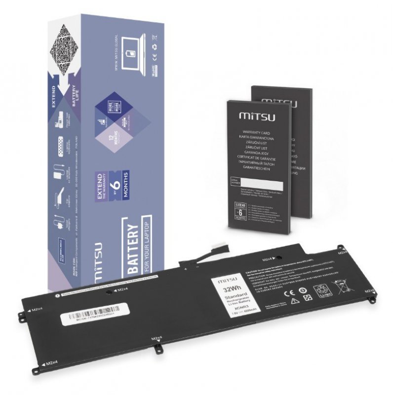 Mitsu Bateria XCNR3 do Dell Latitude E7370 7370 - 7.6V 4200 mAh (32 Wh) 7.6V (7.4V) BC/DE-7370