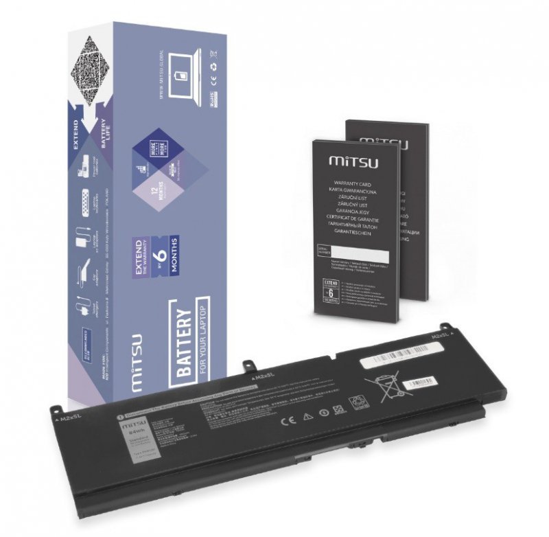 Mitsu Bateria PKWVM do Dell Precision 15 7550 7560 Precision 15 7760 7400 mAh (84 Wh) 11.4V BC/DE-7550