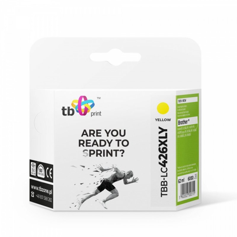 TB Print Tusz do Brother MFC-J4540DW TBB-LC426XLY 100% nowy żółty TBB-LC426XLY