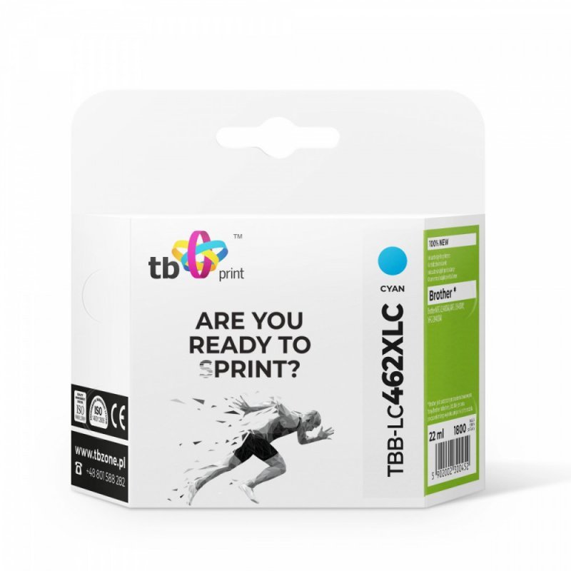 TB Print Tusz do Brother MFC-J3540DW TBB-LC462XLC 100% nowy cyan TBB-LC462XLC