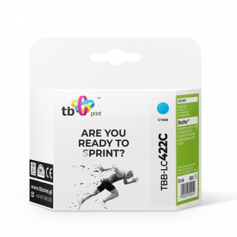 TB Print Tusz do Brother MFC-J5340DW TBB-LC422C 100% nowy cyan TBB-LC422C