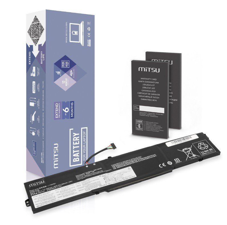 Mitsu Bateria L17M3PB1 do Lenovo IdeaPad 330-15ICH 17ICH 4000 mAh (45 Wh) 11.34V BC/LE-330