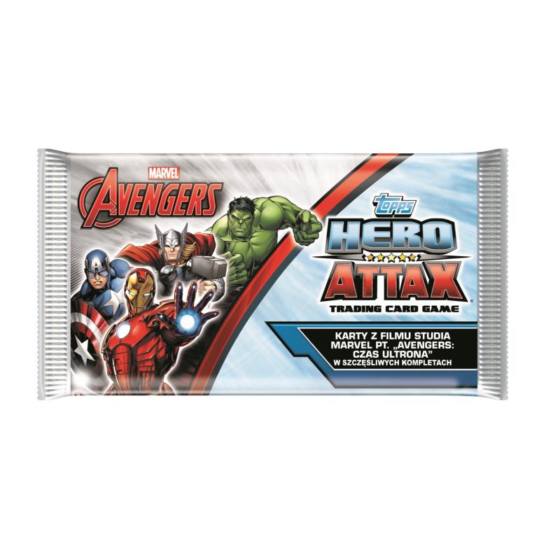 Marvel Avengers Hero Attax Saszetka Z 5 Kartami Kolekcjonerskimi Z Filmu 3+ - karty