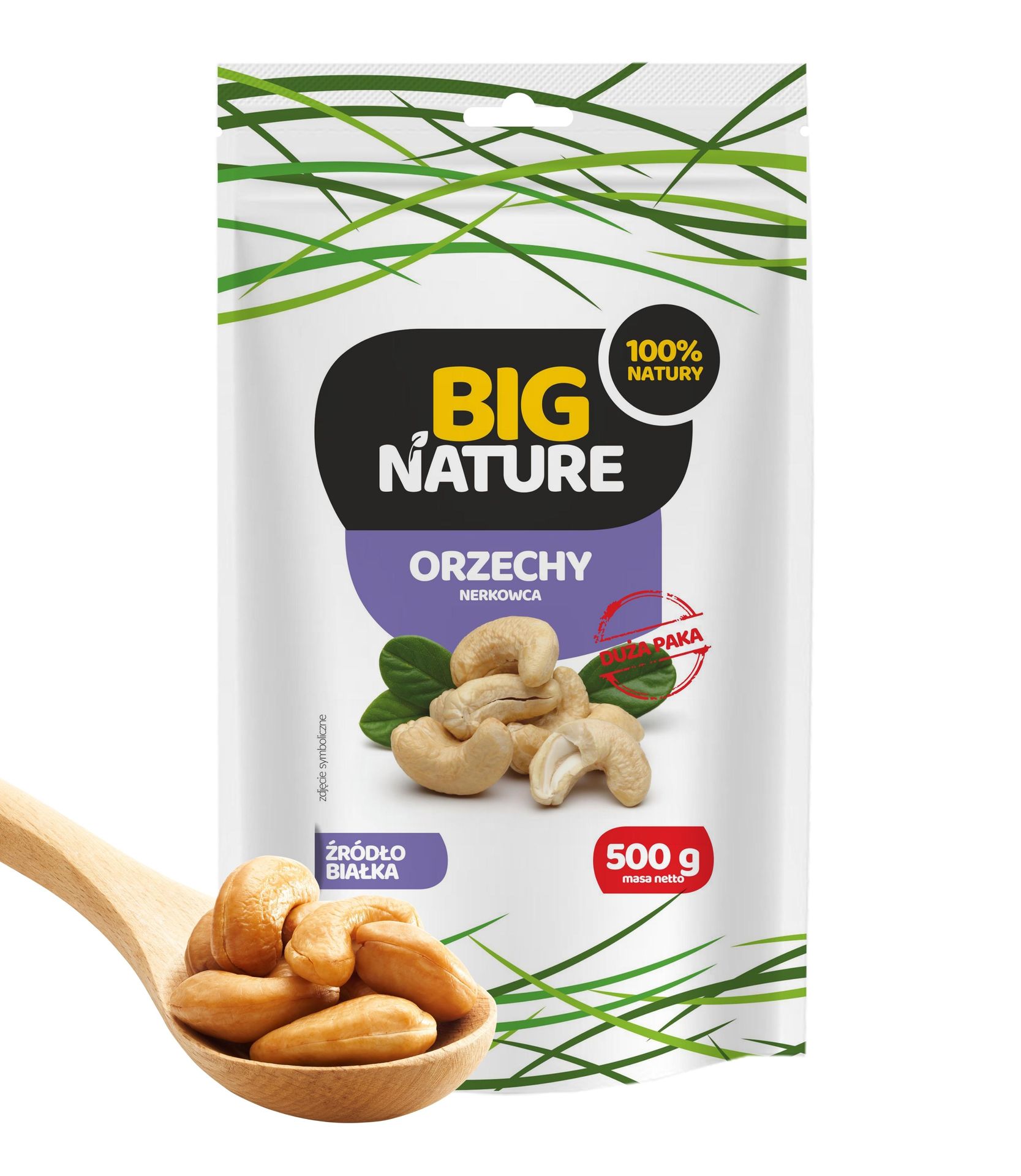 Big Nature Orzechy nerkowca Duża Paka 500 g - żywność