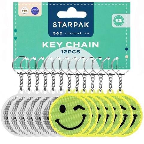 Starpak Brelok odblaskowy 7cm Emot (12szt) - gadżet