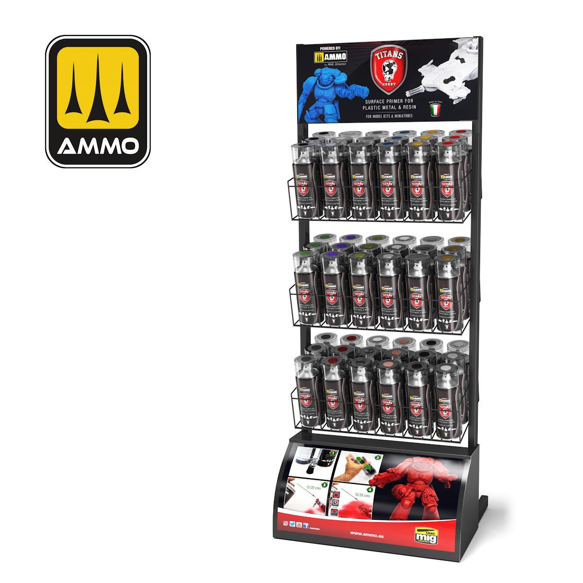 Ammo: Titans - Spray Cans Rack Small 24x400 ml