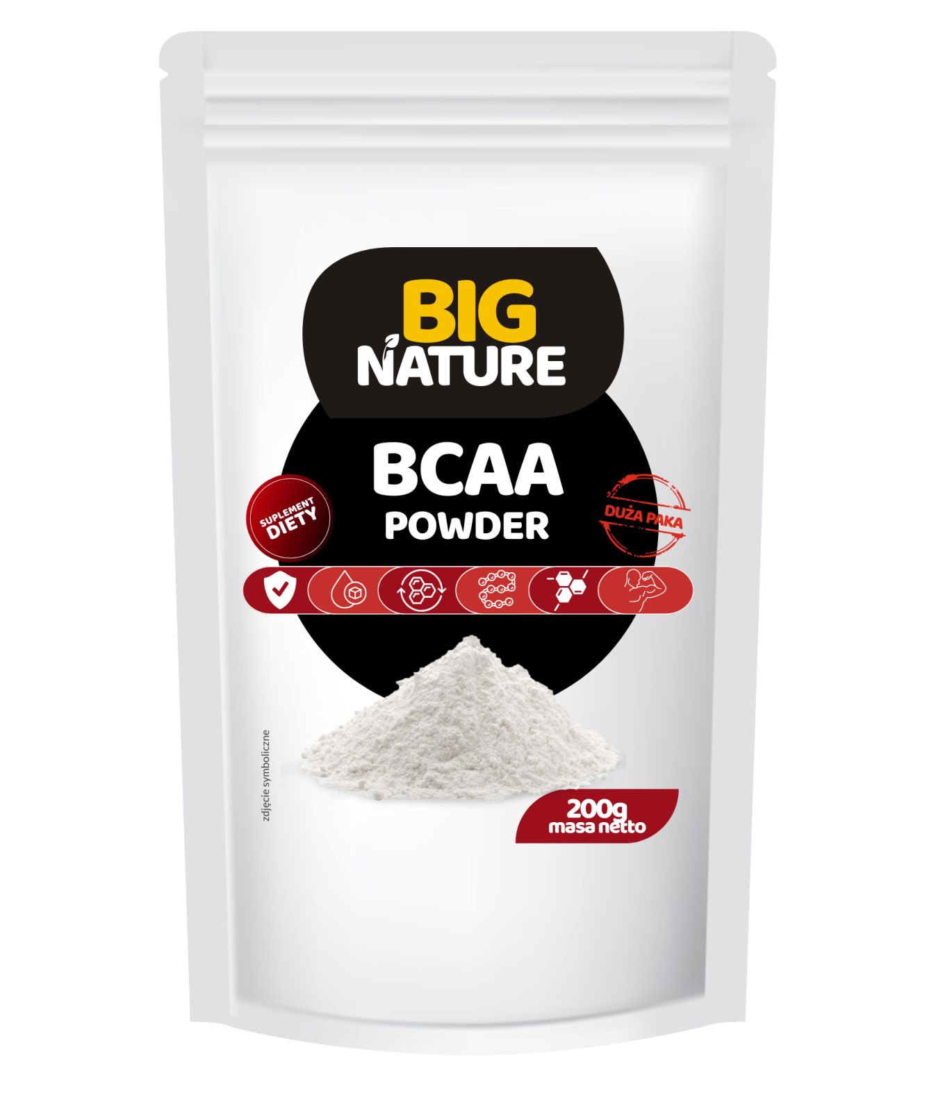 Big Nature Bcaa 2:1:1 aminokwasy Suplement diety 200 g - suplement