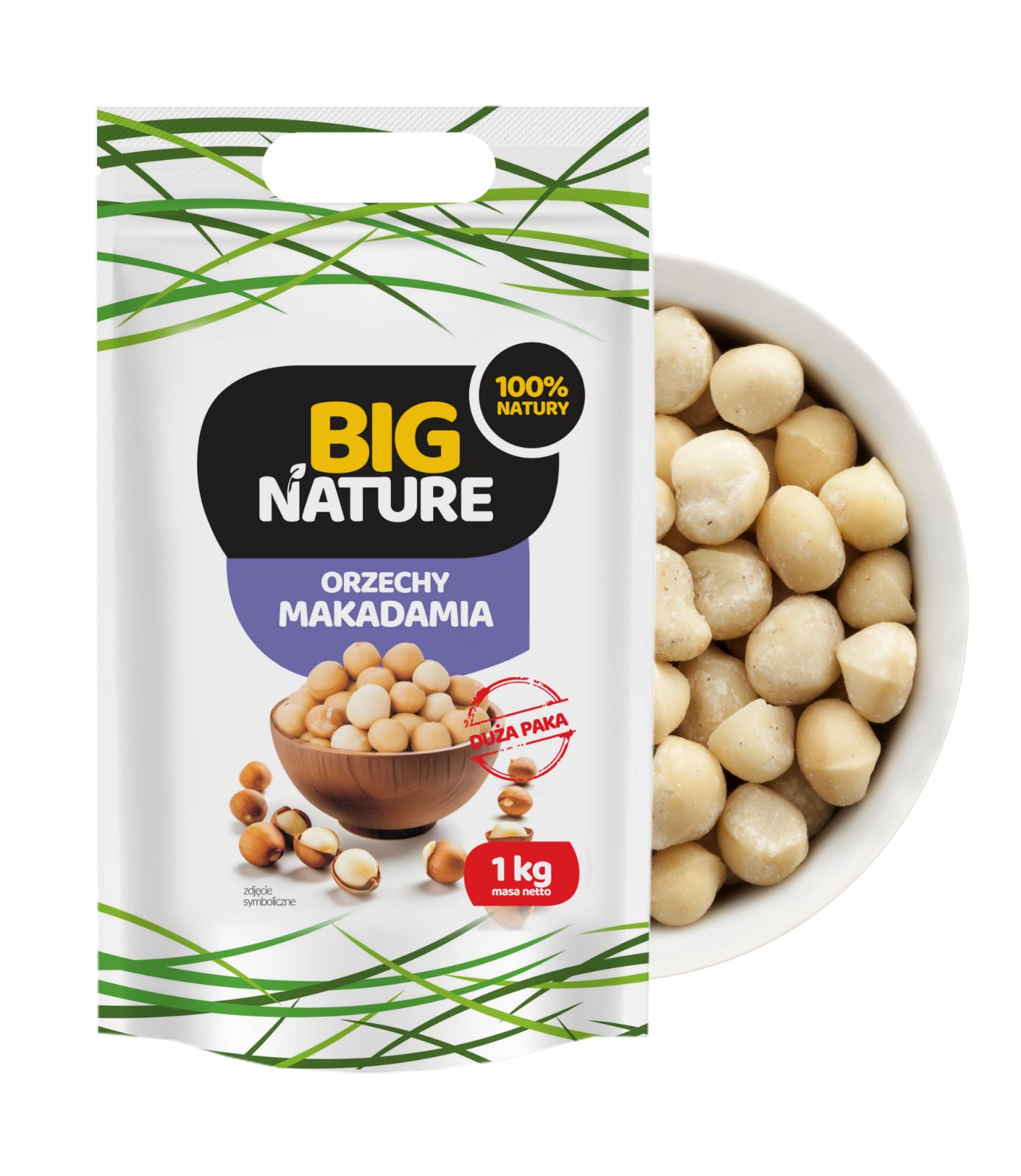 Big Nature Orzechy Macadamia Duża Paka 1 kg - żywność