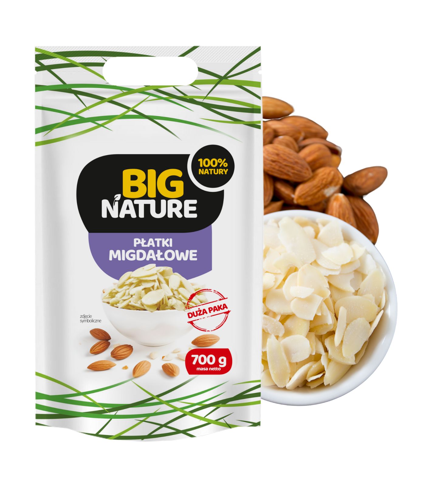 Big Nature Płatki migdałowe 700 g - żywność