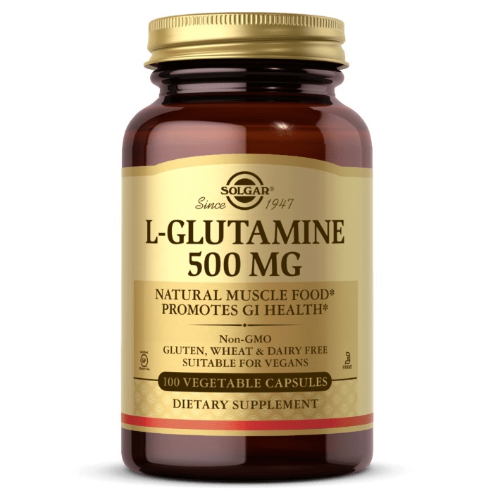 Solgar L-Glutamina 500 mg suplement diety 100 kaps. - suplement