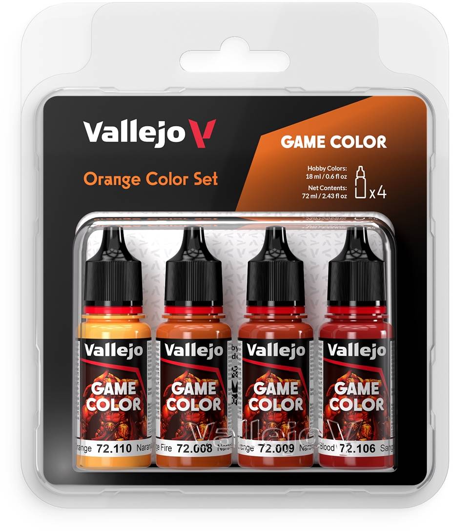 Vallejo: 72.381 - Game Color - Orange Color Set 4x18 ml