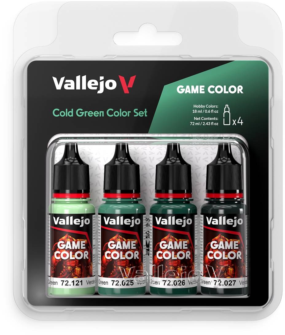 Vallejo: 72.383 - Game Color - Cold green Color Set 4x18 ml