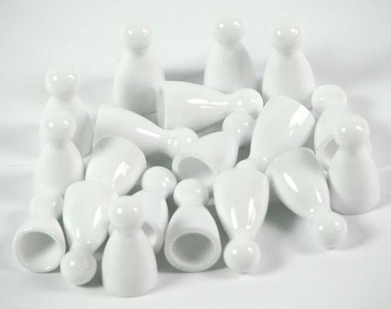 Pionki do gry z główką - białe Plastic Polska - gra