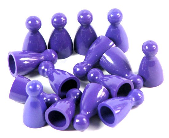 Pionki do gry z główką - fioletowe Plastic Polska - gra