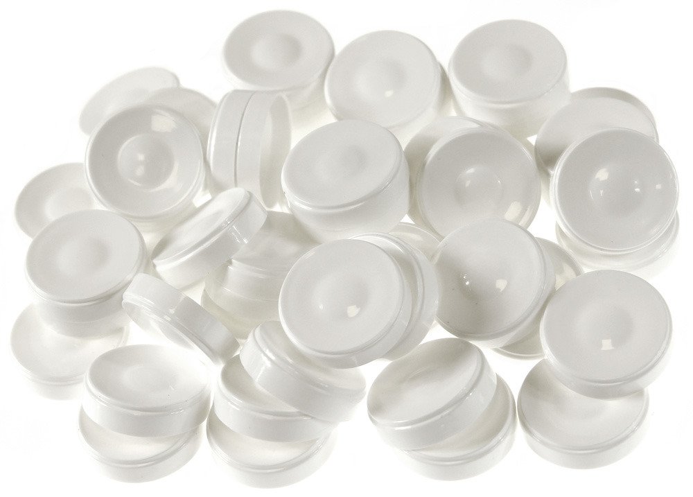 Pionki do warcabów małe - białe Plastic Polska - gra