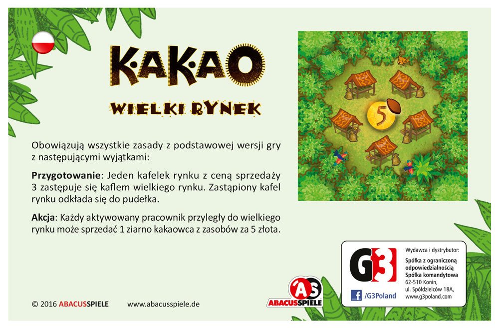 Kakao - dodatek Wielki rynek G3 - Phil Walker-Harding - gra