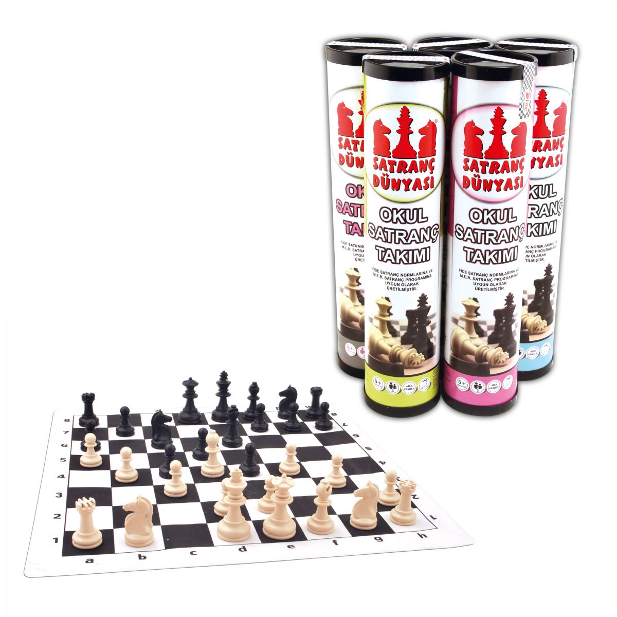 Chess World Roll Cylinder Chess Set, zestaw do gry w szachy, mały rozmiar - gra