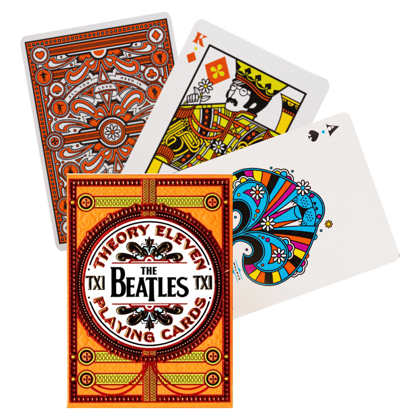 The Beatles, karty do gry, pomarańczowe Theory11 - gra