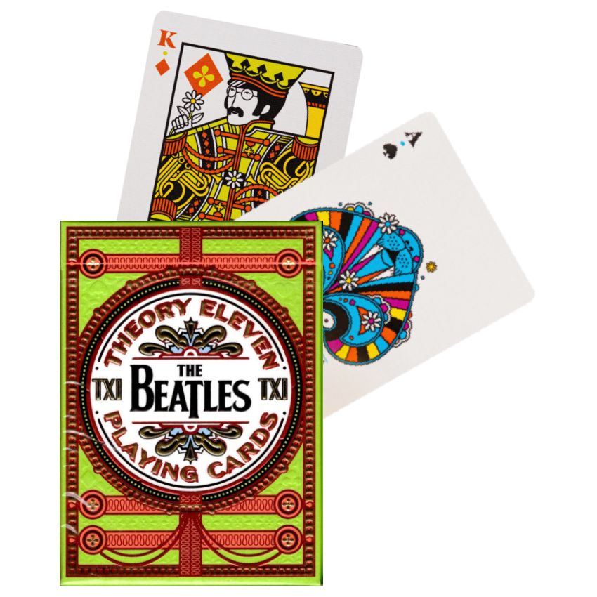 The Beatles, karty do gry, zielone Theory11 - gra