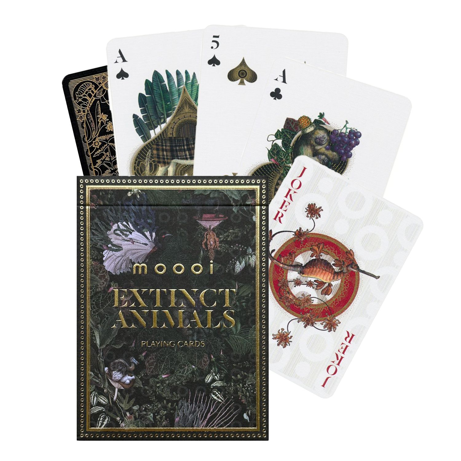 Moooi Extinct Animals, karty do gry, czarne Theory11 - gra