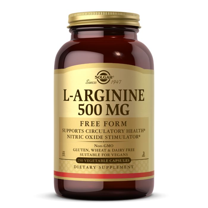 Solgar L-Arginine Free Form 500 mg Suplement diety 250 kaps. - suplement