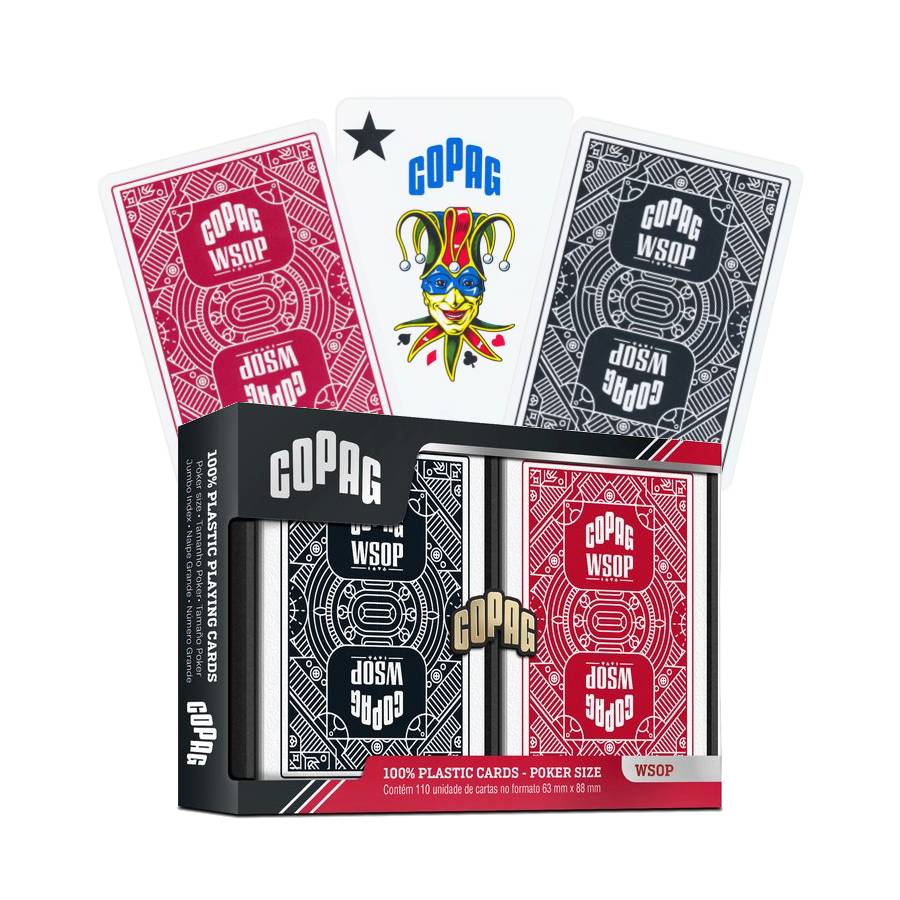Wsop Jumbo Index Double Plastic, karty do gry Copag - gra