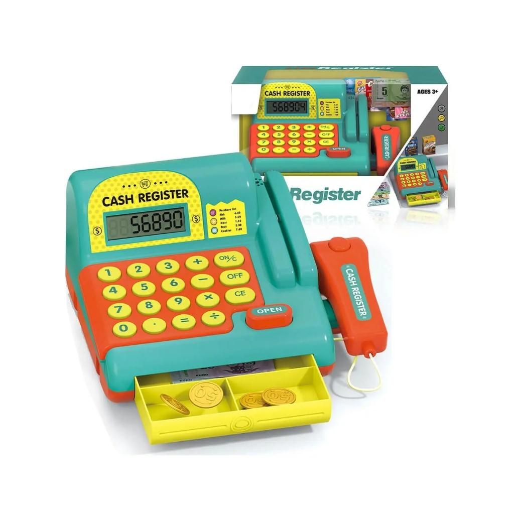 Kasa fiskalna z akcesoriami do zabawy w sklep Lena - zabawka