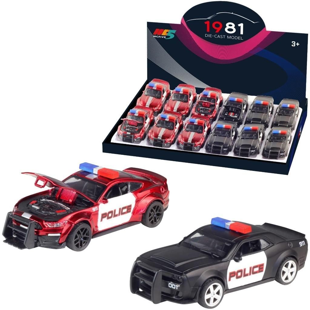 Radiowóz metalowy z otwieraną maską Mix Trifox - model lub pojazd