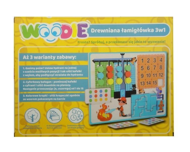 Drewniana łamigłówka 3w1 Woodie Swede - gra