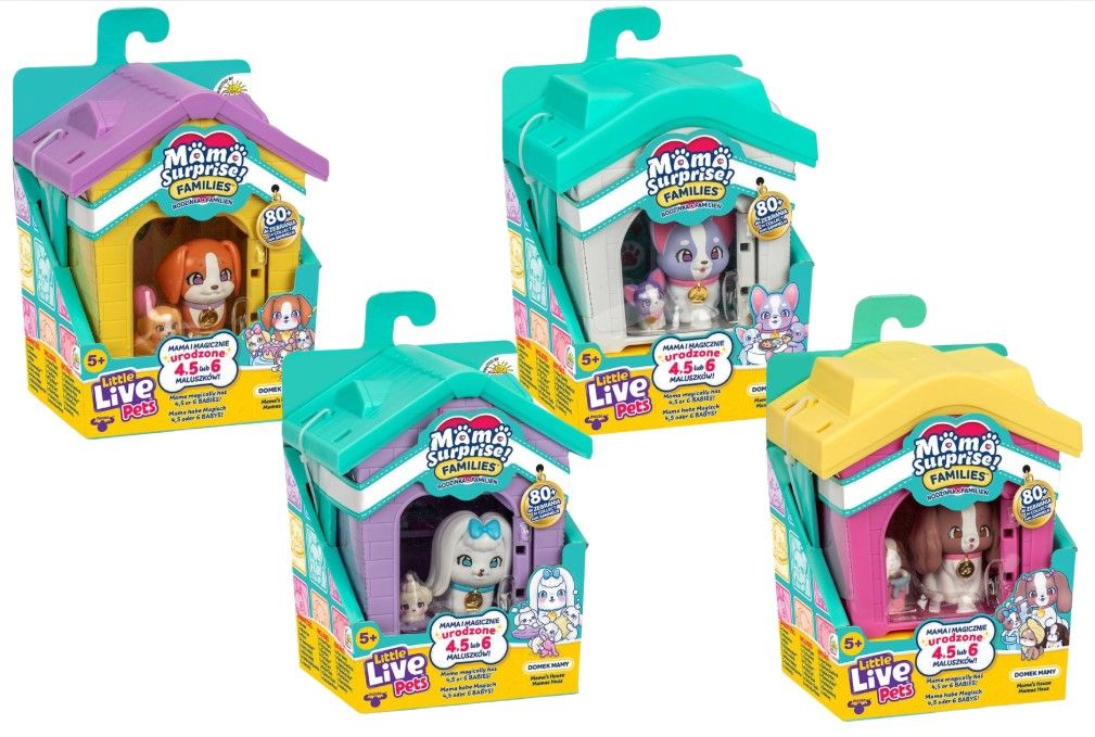 Little Live Pets. Mama Surprise Families - Domek Cobi - zabawka