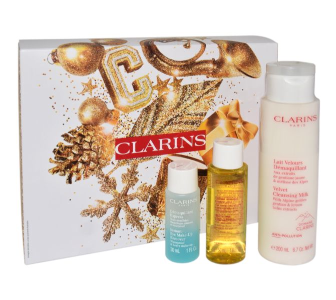 Clarins Zestaw Mleczko do demakijażu Velvet + Instant Eye Make-Up Remover + Hydrating Toning Lotion