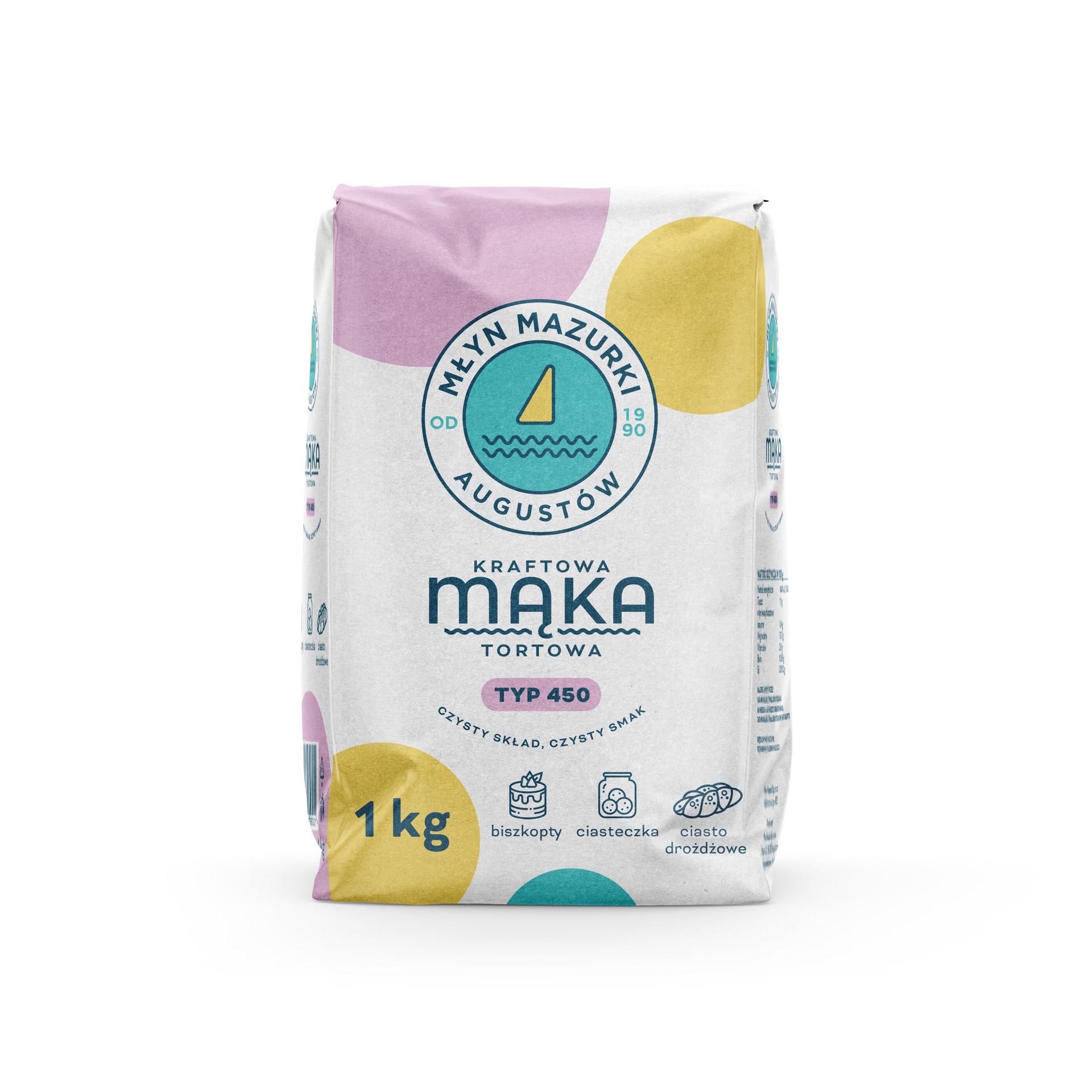 Młyn Mazurki Kraftowa mąka pszenna typ 450 tortowa 1 kg