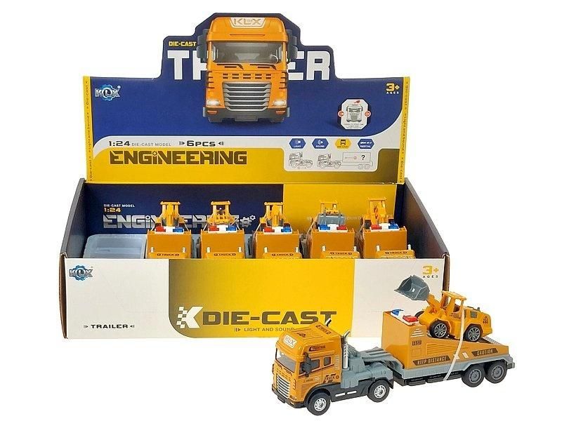 Laweta z koparką światło i dżwięk Adar - zabawka