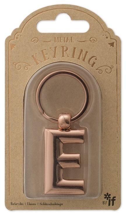 If Metalowy brelok do kluczy litera E Keyring