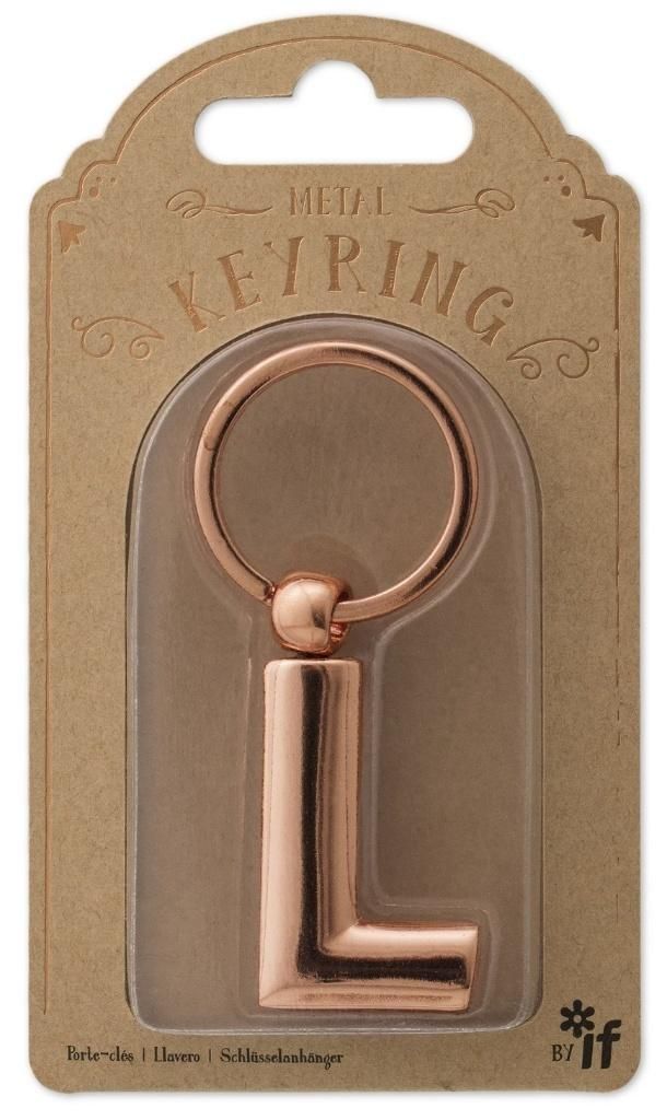 If Metalowy brelok do kluczy litera L Keyring