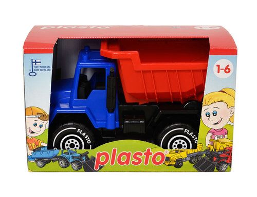 Wywrotka 30 cm niebiesko-czerwona w pudełku Plasto - model lub pojazd