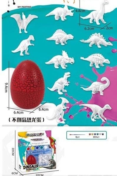 Dinozaur do malowania w jajku - figurka