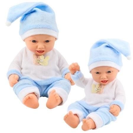Lalka bobas w niebieskiej pożamce Leantoys
