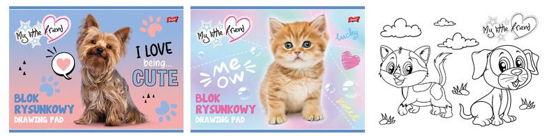 Unipap Blok rysunkowy A420k My little friend (10szt) - artykuł papierniczy