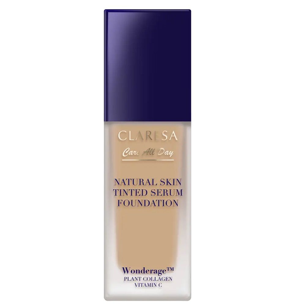 Claresa Natural Skin Tinted Serum Foundation, Podkład-serum z naturalnym wykończeniem 2wo Medium Olive 32 ml - Podkład lub puder