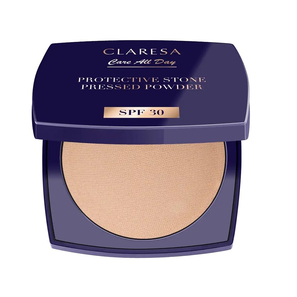 Claresa Protective Stone Pressed Powder puder prasowany utrwalający z filtrem Spf30 Universal 10 g - Podkład lub puder