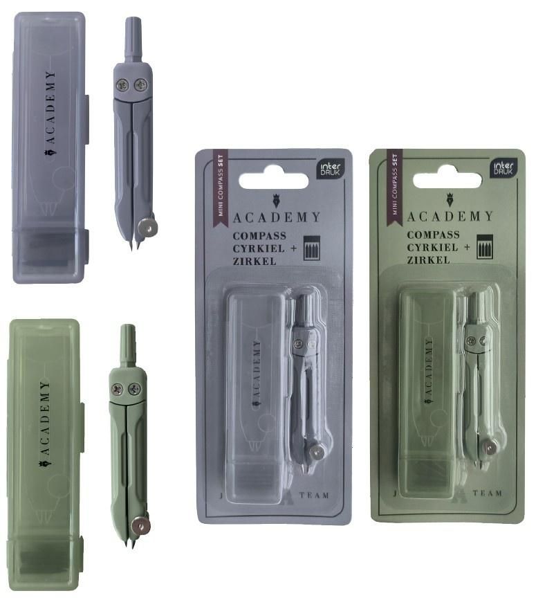 Interdruk Cyrkiel mini z rysikiem w etui Academy mix