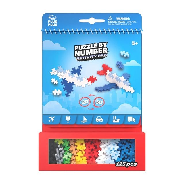 Puzzle By Number Activity Pad Transport 125el Plus-Plus - puzzle