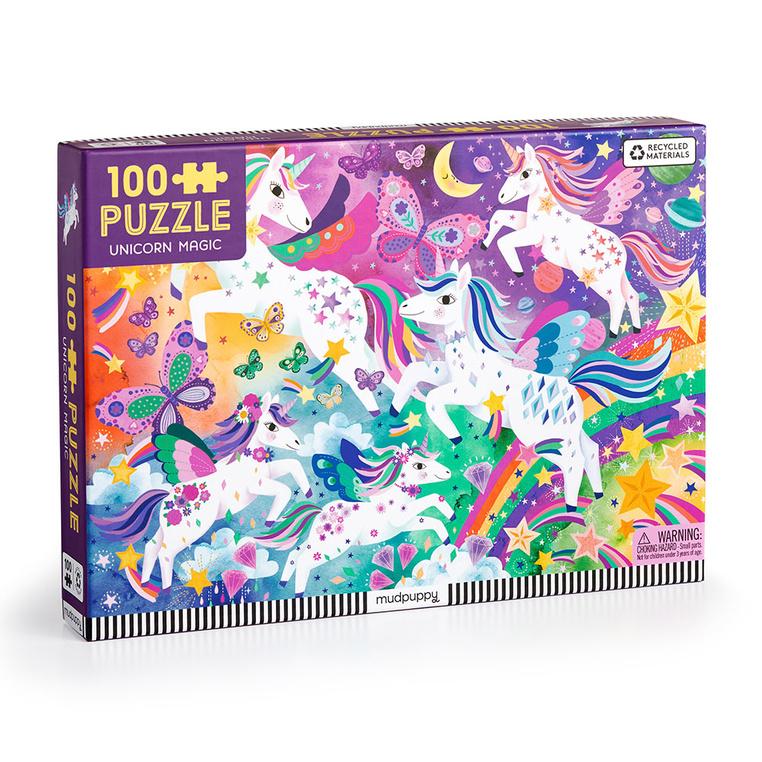 Puzzle 100 el. Magiczne jednorożce Mudpuppy - puzzle