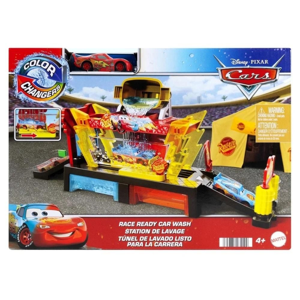 Cars. Myjnia samochodowa + autko ze zmianą koloru Mattel - model lub pojazd