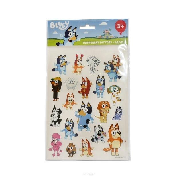 Tatuaże zmywalne Bluey 40szt Micki - zabawka
