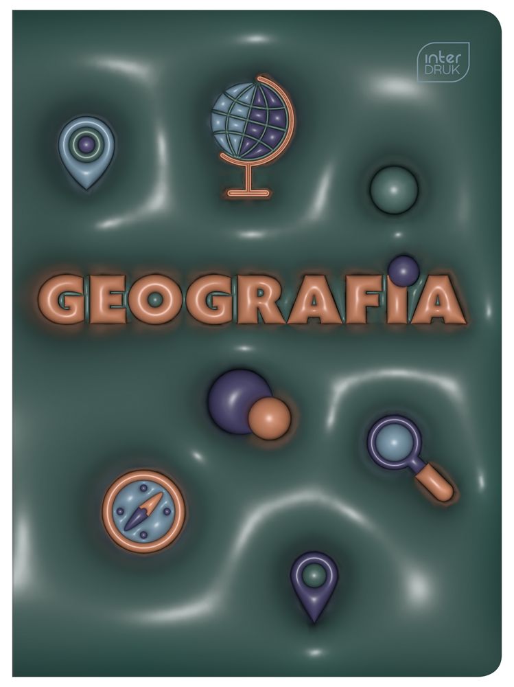 Zeszyt w kratkę. Geografia A5 60k. Hybrid z pigułką wiedzy