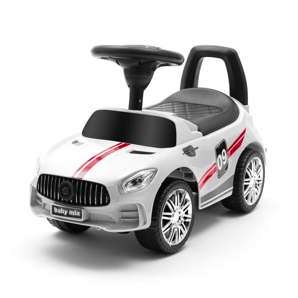 Jeździk dziecięcy z dźwiękiem Racer biały Baby Mix