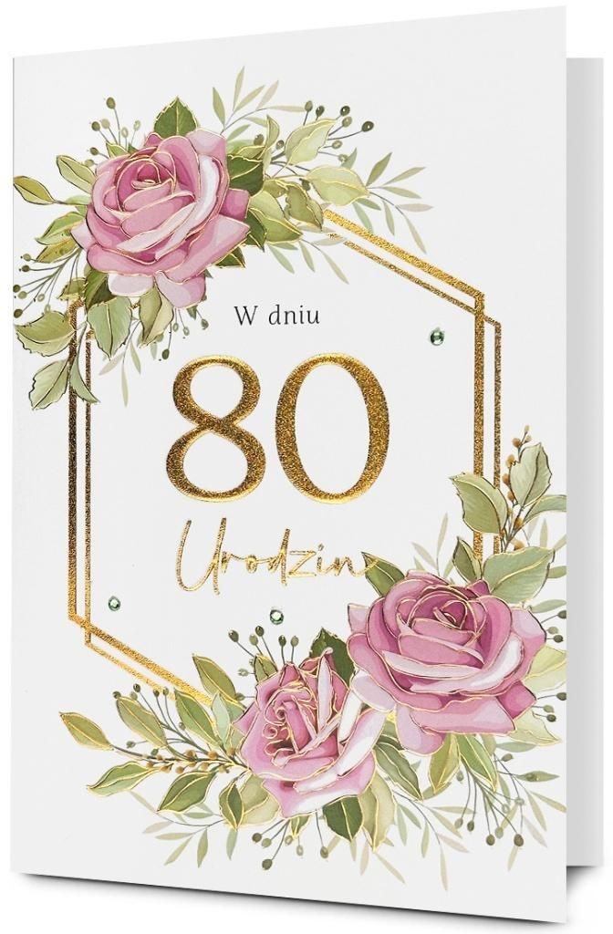 Karnet Urodziny 80 - artykuł papierniczy