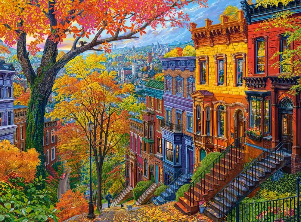 Puzzle 3000 elementów. Jesień w mieście K008519 - puzzle